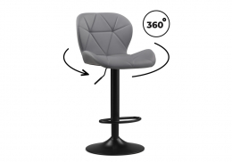 Барный стул Trio light gray / black (48x52x86)