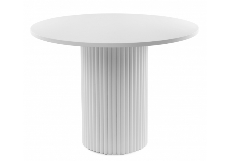 Стол деревянный Барел 100 белый / белый (100x75). 