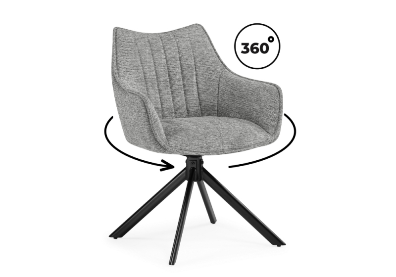 Стул на металлокаркасе Denever gray / black (58x61x83). 