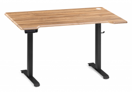 Компьютерный стол Маркос с механизмом подъема 140х80х75 дуб вотан / черный (80x75 - 115)