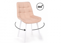 Стул на металлокаркасе Челси 360 П бежевый (zd 210) / белый np (50x60x80)